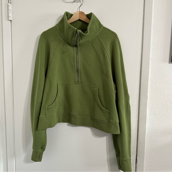 lululemon Scuba Oversized Funnel Neck Half Zip (Green Foliage) - Picture 2 of 5